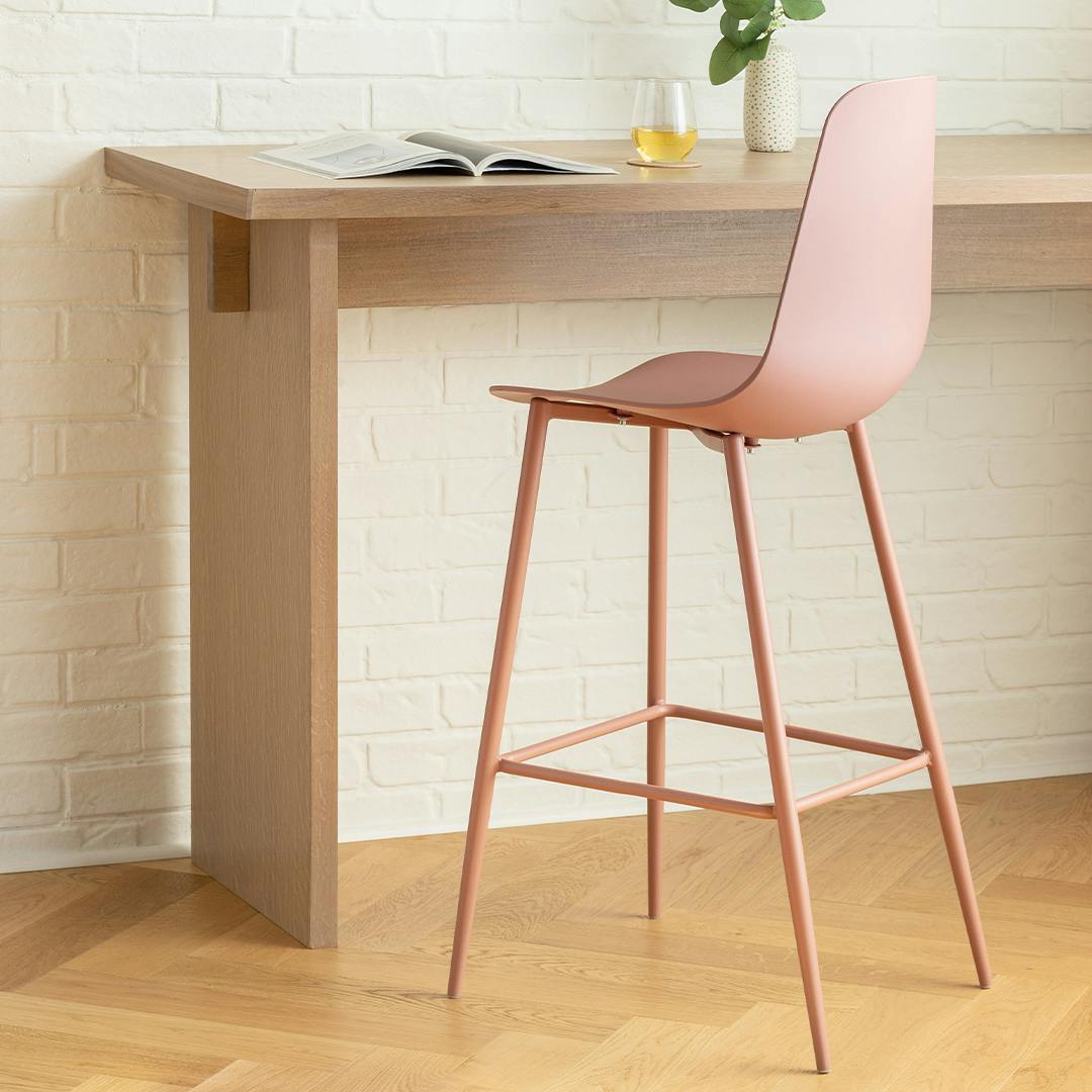 Svelti Bar Stool - Dusty Pink