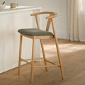 Fonra Counter Stool - Oak and Algonquin Green