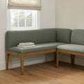 Rosin 56.75 Right Corner Banquette - Smoked Oak and Welsh Green