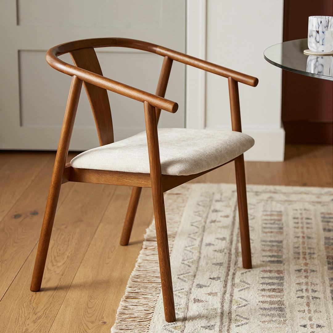 Fonra Dining Chair - Smoked Oak and Santolina Gray