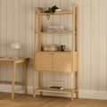 Krossa 31.5 Shelving Unit with Storage - White Oak