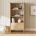 Torme 34 Bookcase with Storage, Tall - White Oak