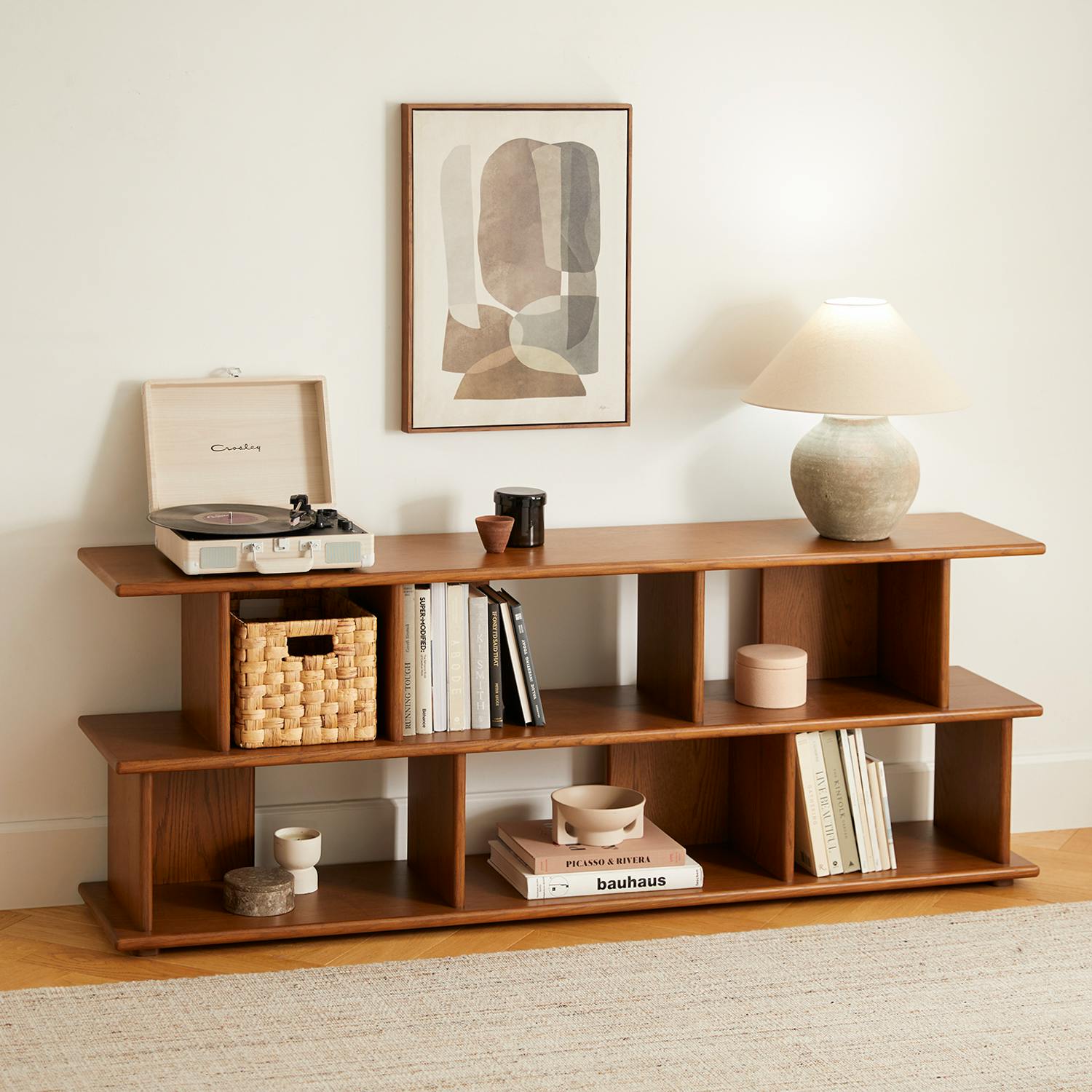 Lafora 72 Bookcase, Short - Smoked Oak