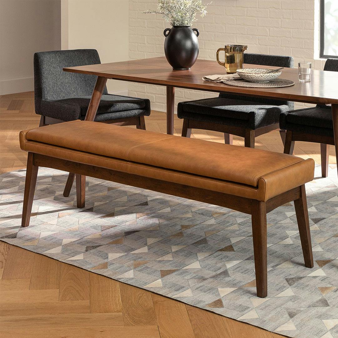 Chantel 56 Leather Bench - Toscana Tan