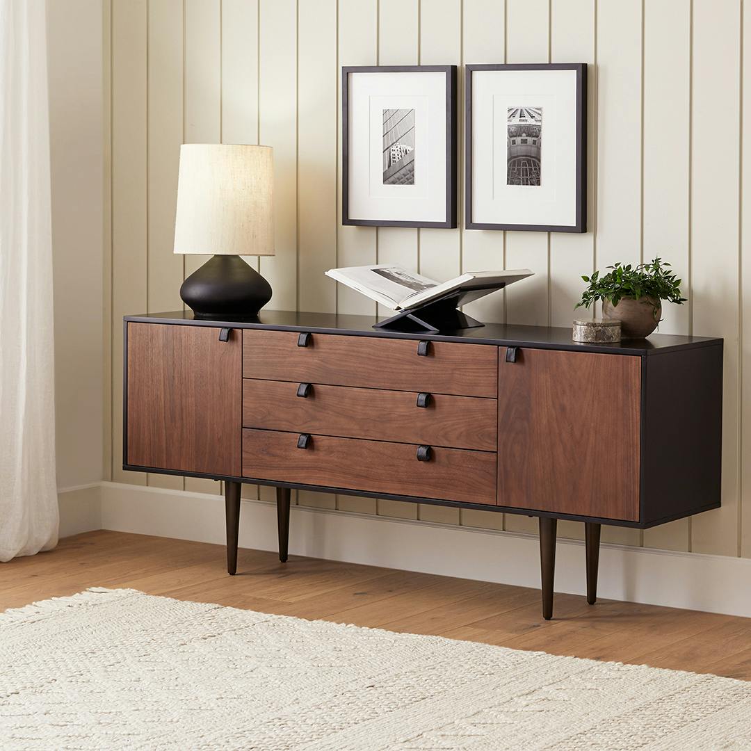 Envelo 71 Sideboard - Walnut and Black