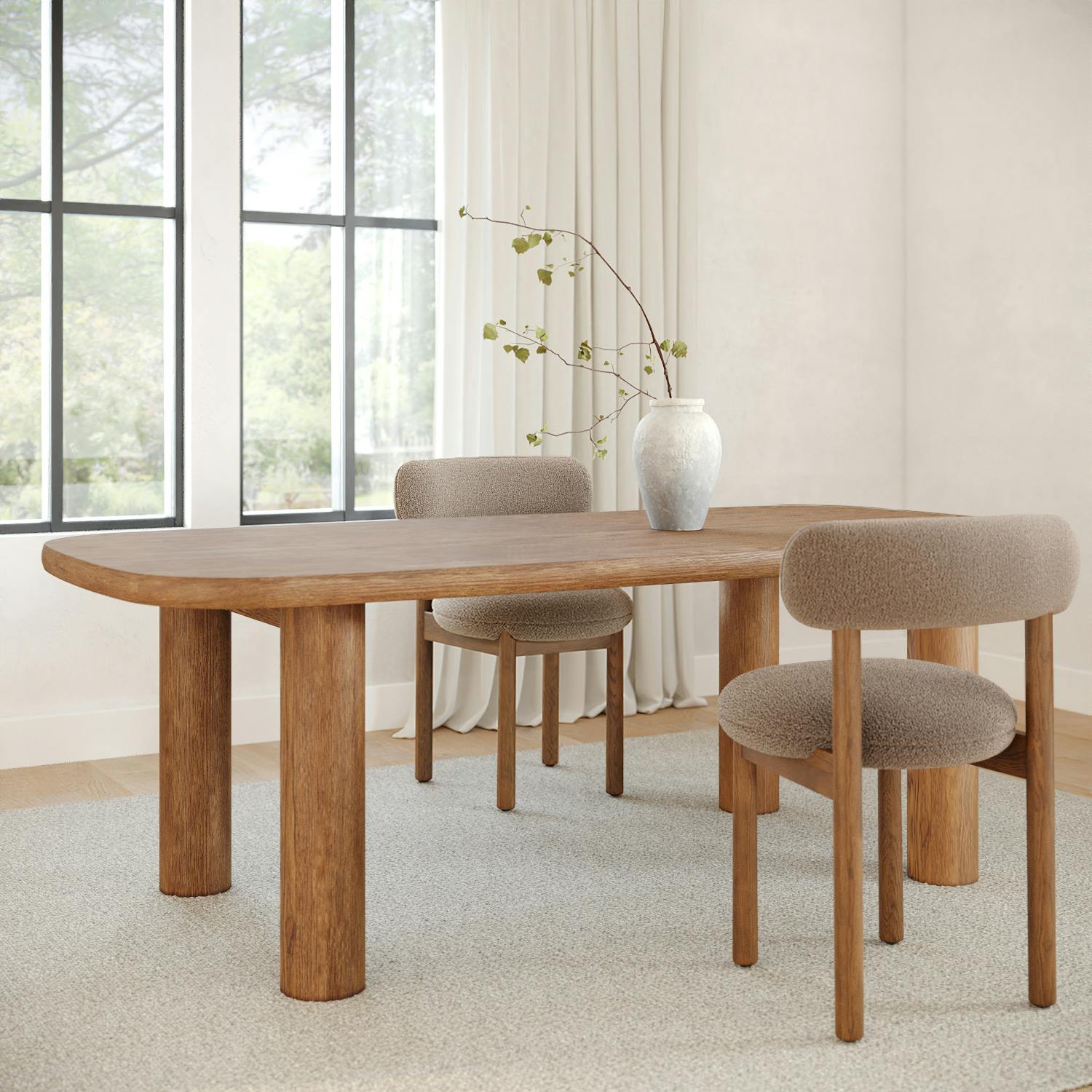 Adel 82.5 Dining Table - Smoked Oak