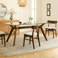 Emmer 71 Glass Dining Table - Walnut