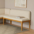 Rosin 53 Armless Banquette - Natural Oak and Sand Ivory