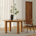 Adel 55.5 Round Dining Table - Smoked Oak