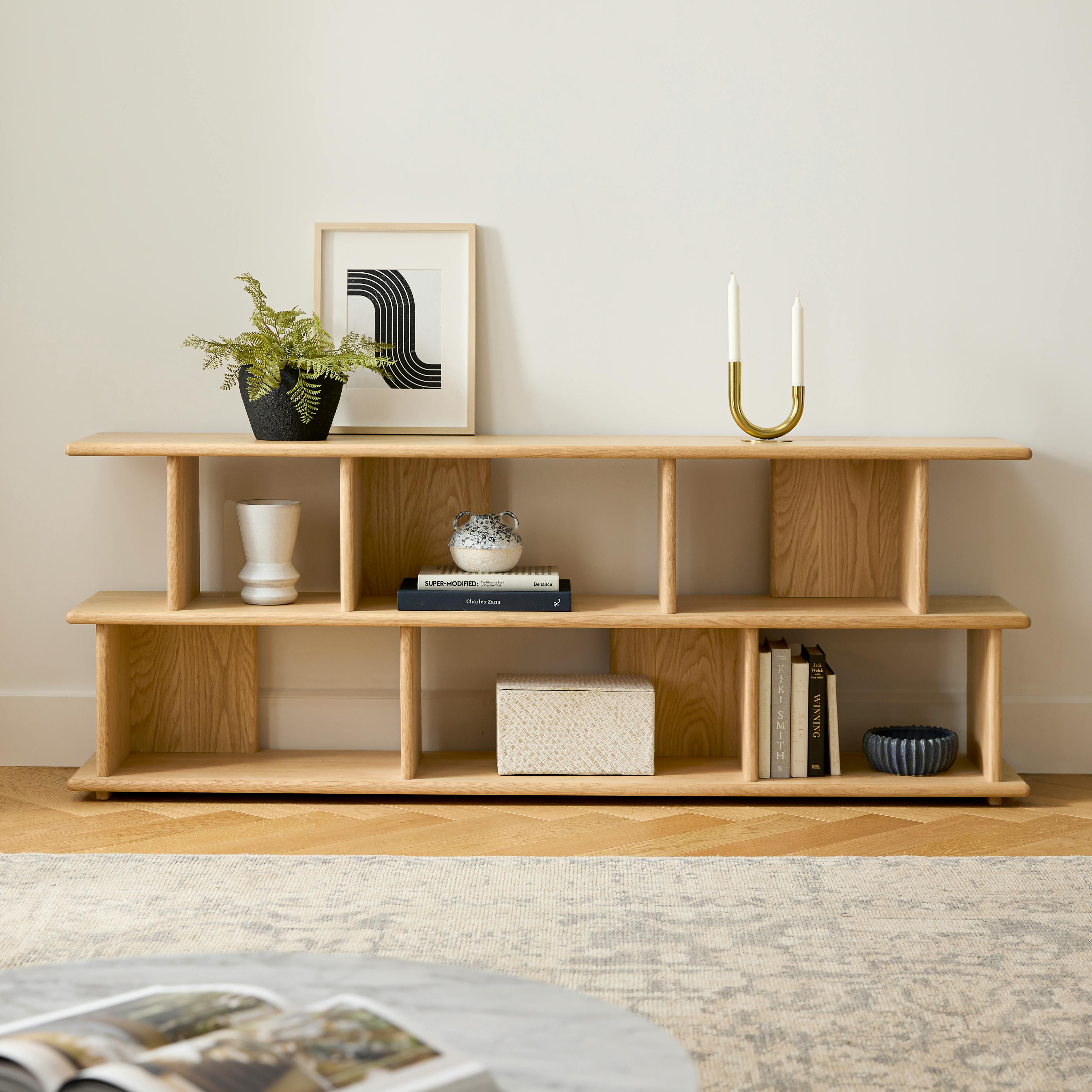 Lafora 72 Bookcase, Short - Natural Oak