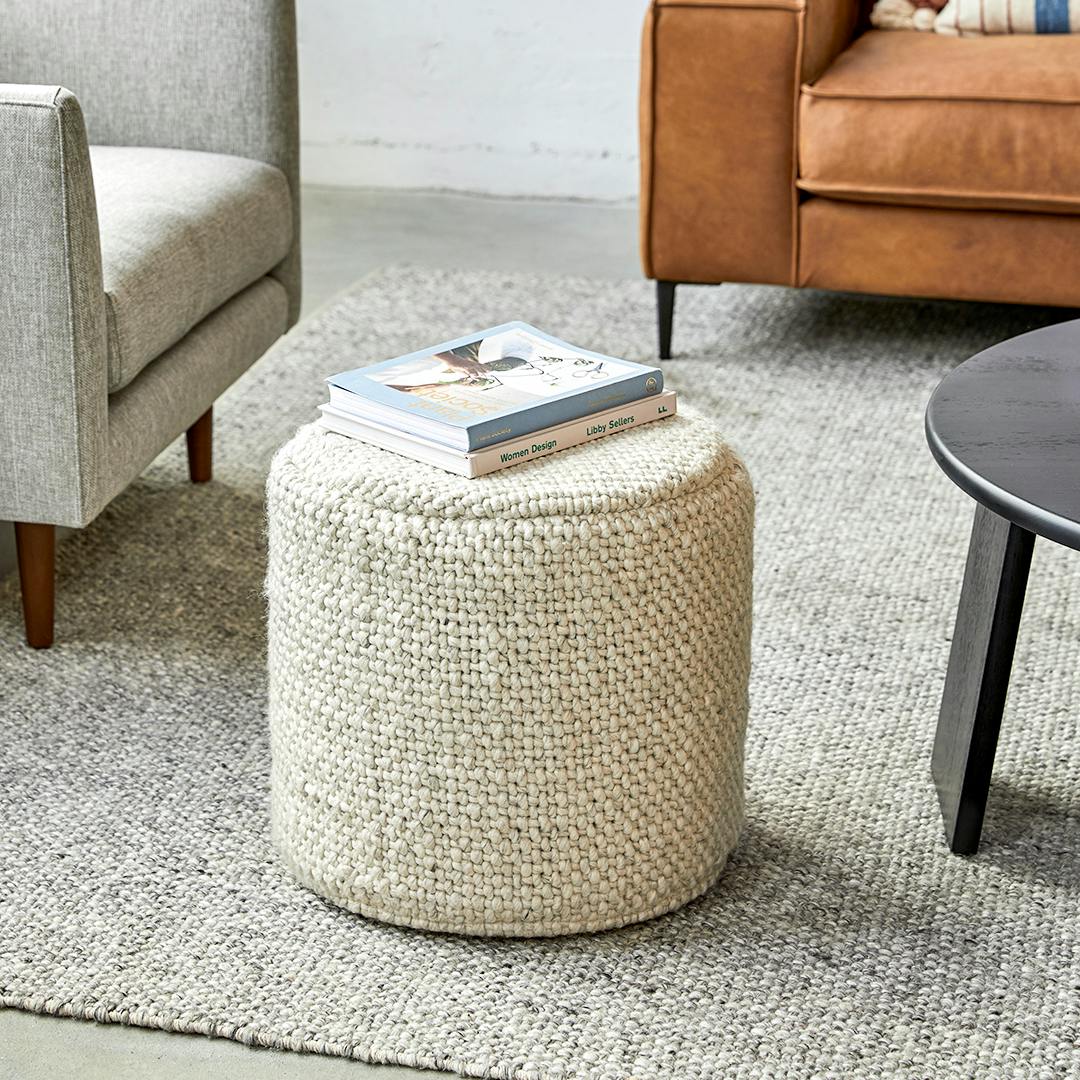 Texa 16 Pouf - Vanilla Ivory