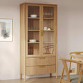 Liv 35.25 Glass Cabinet - White Oak