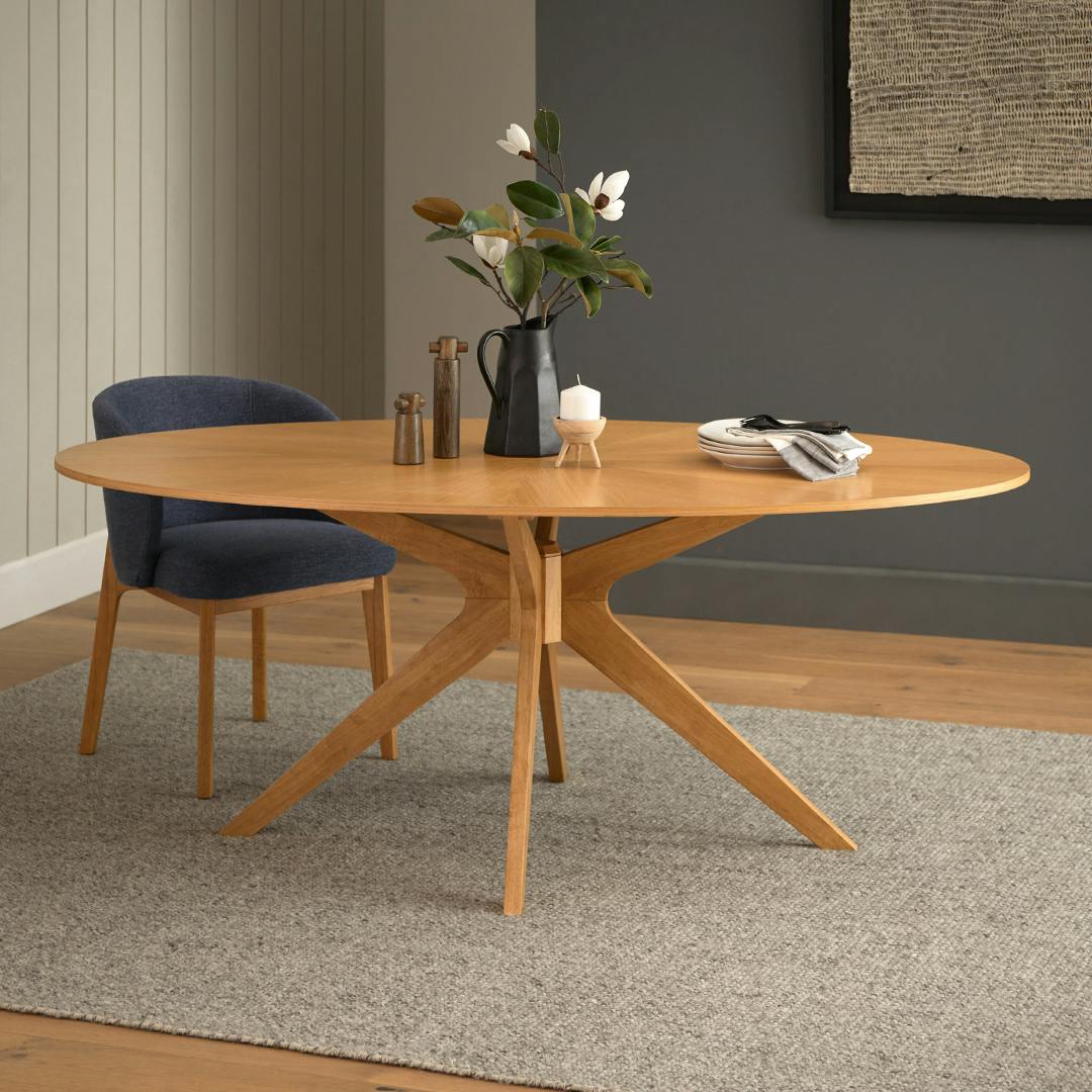 Conan 75 Oval Dining Table - Oak