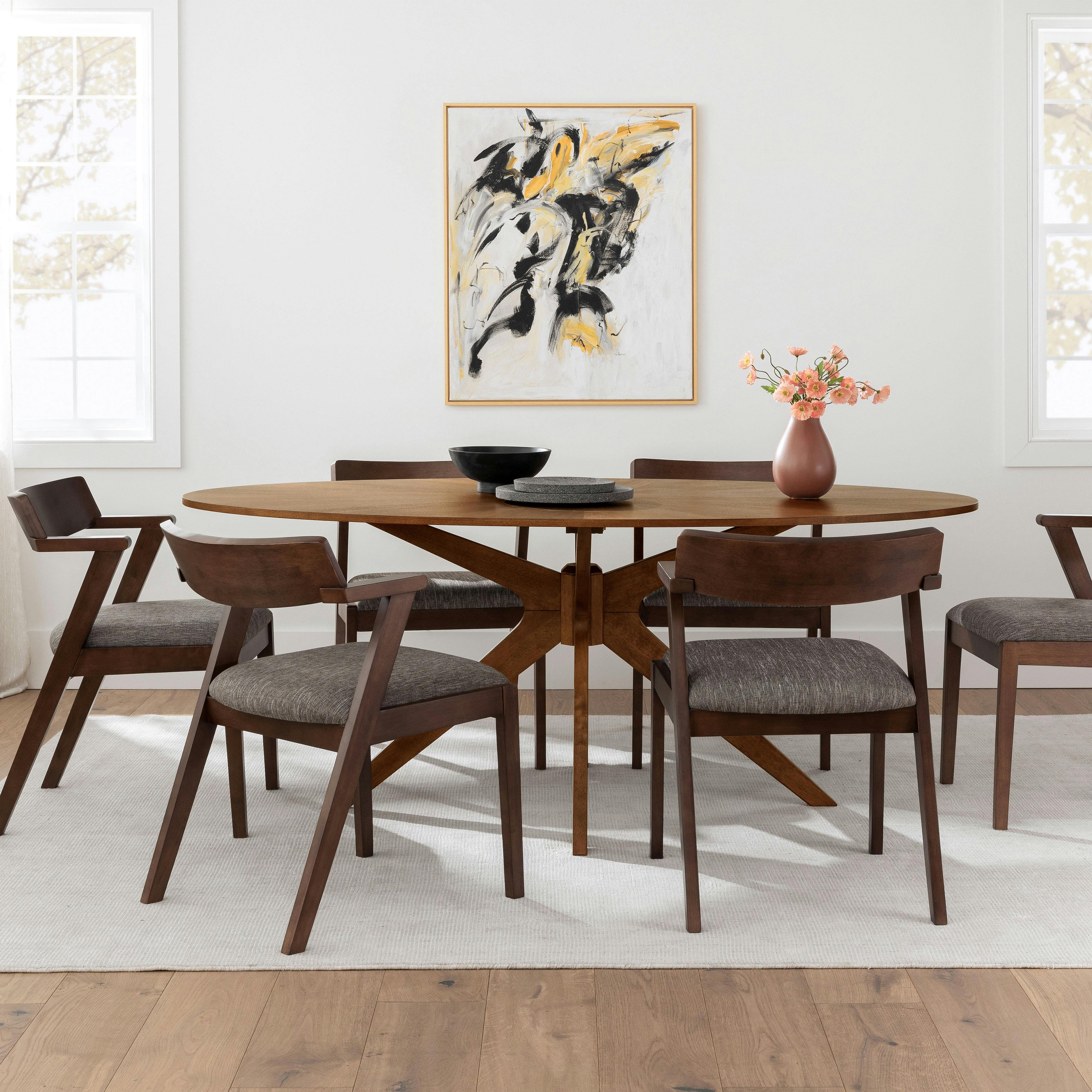 Conan 75 Oval Dining Table - Walnut