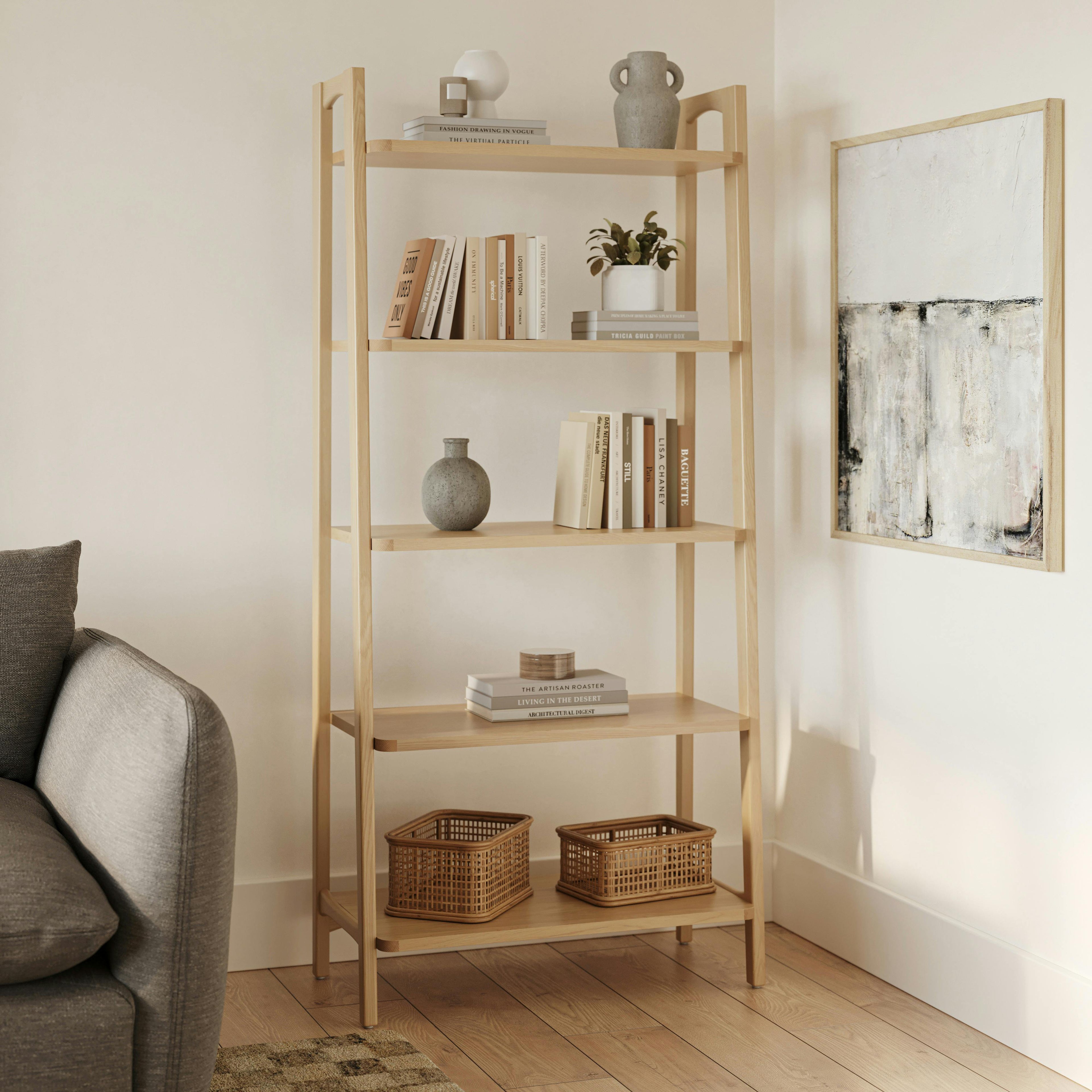 Krossa 32.5 Shelving Unit, Tall - White Oak