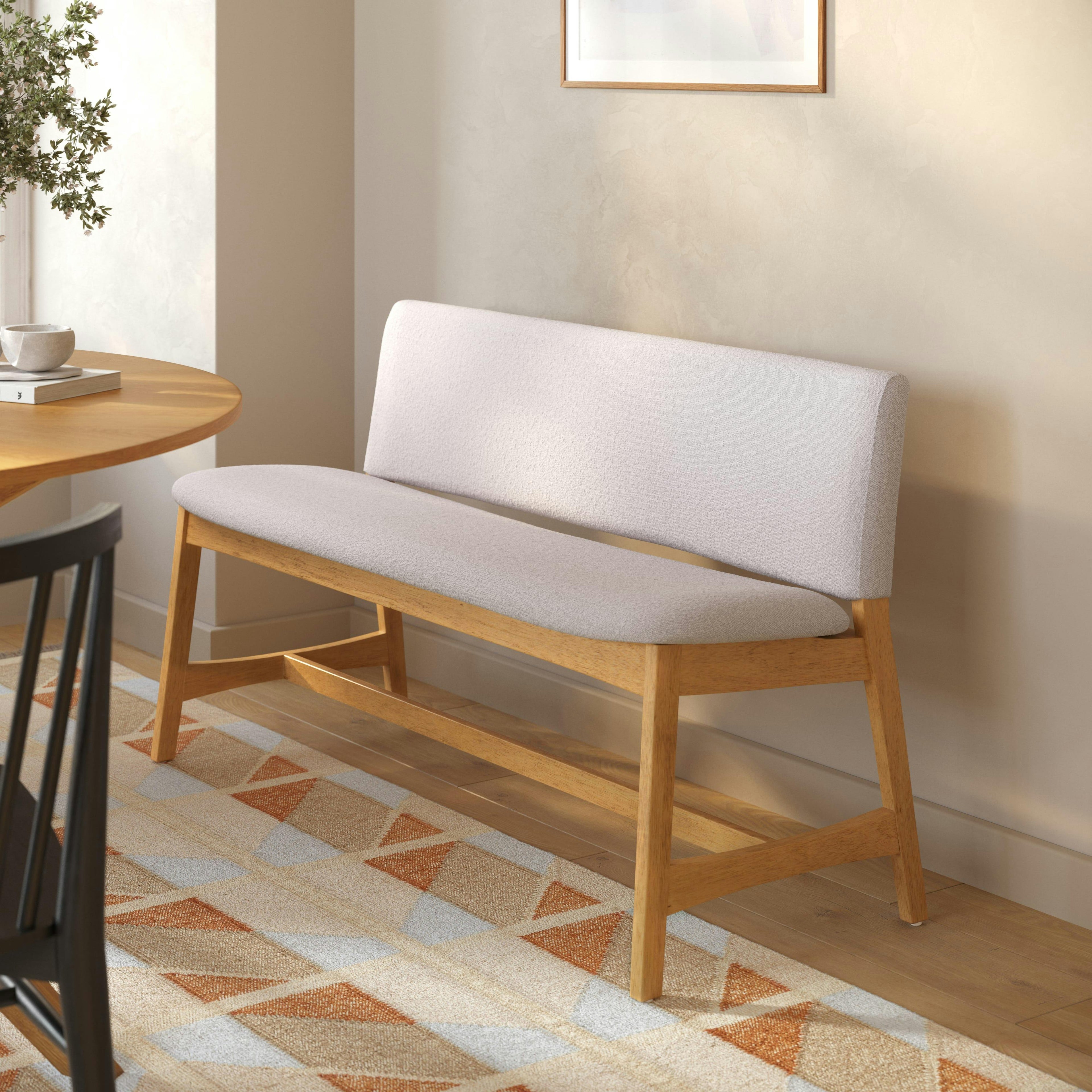 Nosh 51.5 Bench - Oak and Ratine Ivory