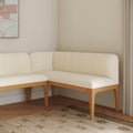 Rosin 56.75 Left Corner Banquette - Natural Oak and Sand Ivory