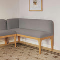 Rosin 56.75 Left Corner Banquette - Natural Oak and Hestia Gray