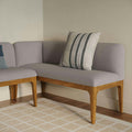 Rosin 56.75 Left Corner Banquette - Smoked Oak and Hestia Gray