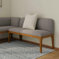 Rosin 53 Armless Banquette - Smoked Oak and Hestia Gray