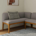 Rosin 56.75 Right Corner Banquette - Smoked Oak and Hestia Gray