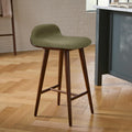 Sede Counter Stool - Walnut and Olio Green