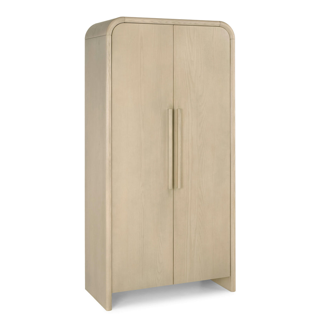 Faydra Natural Ash Wood Enclosed Bookcase Storage Cabinet | Article Coastal Furniture