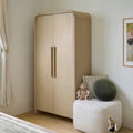 Faydra Natural Ash Wood Enclosed Bookcase Storage Cabinet | Article Coastal Furniture