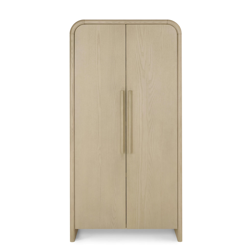 Faydra Natural Ash Wood Enclosed Bookcase Storage Cabinet | Article Coastal Furniture