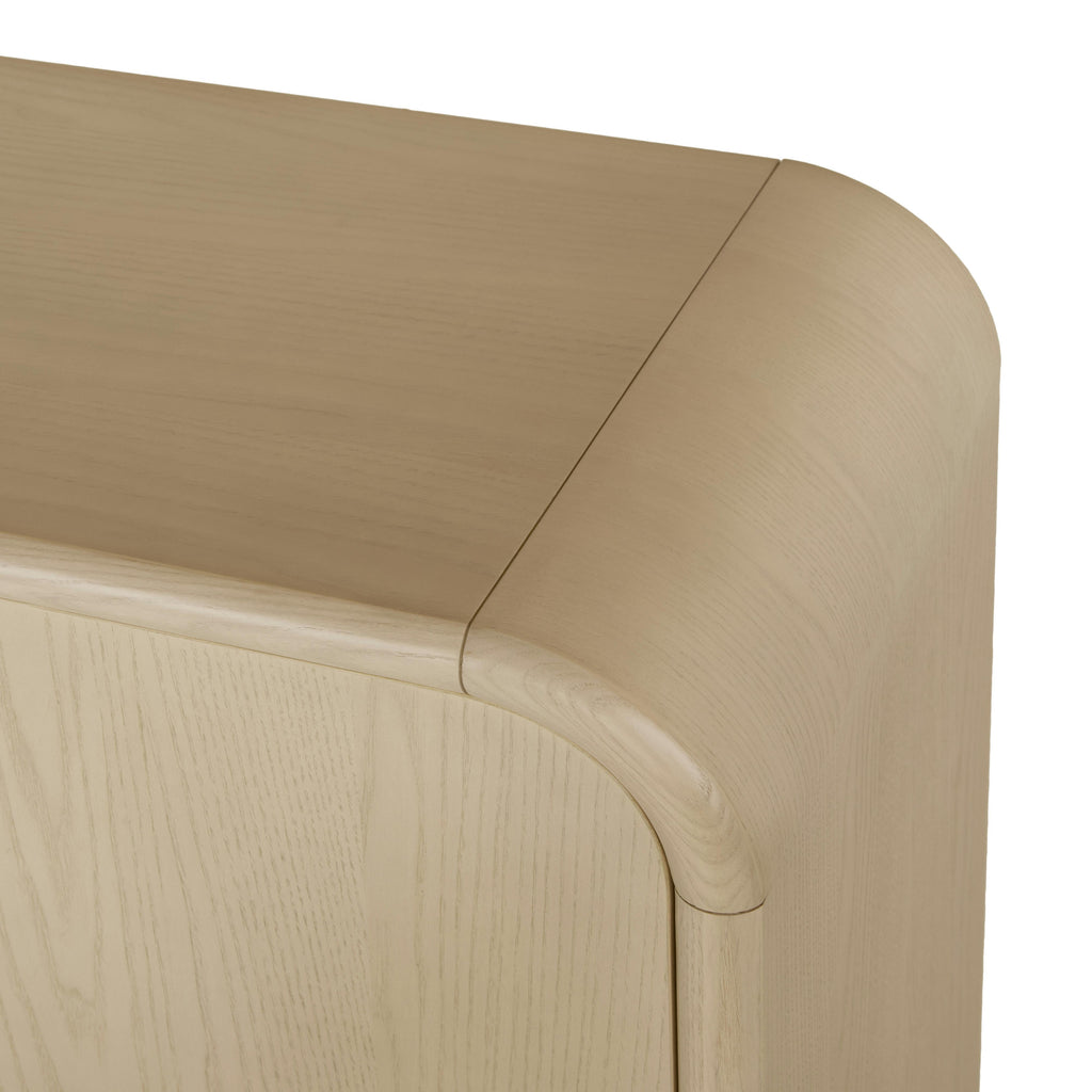 Faydra Natural Ash Wood Enclosed Bookcase Storage Cabinet | Article Coastal Furniture