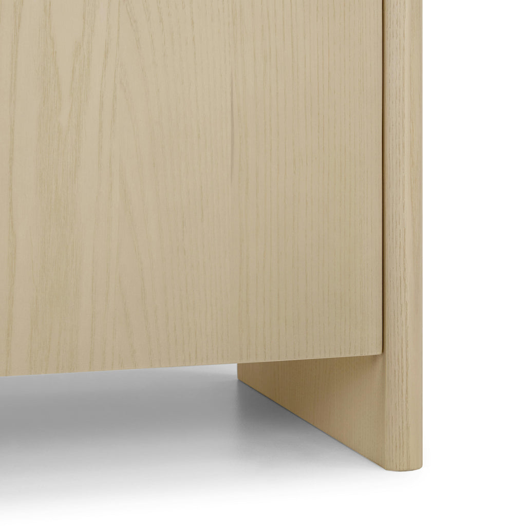 Faydra Natural Ash Wood Enclosed Bookcase Storage Cabinet | Article Coastal Furniture