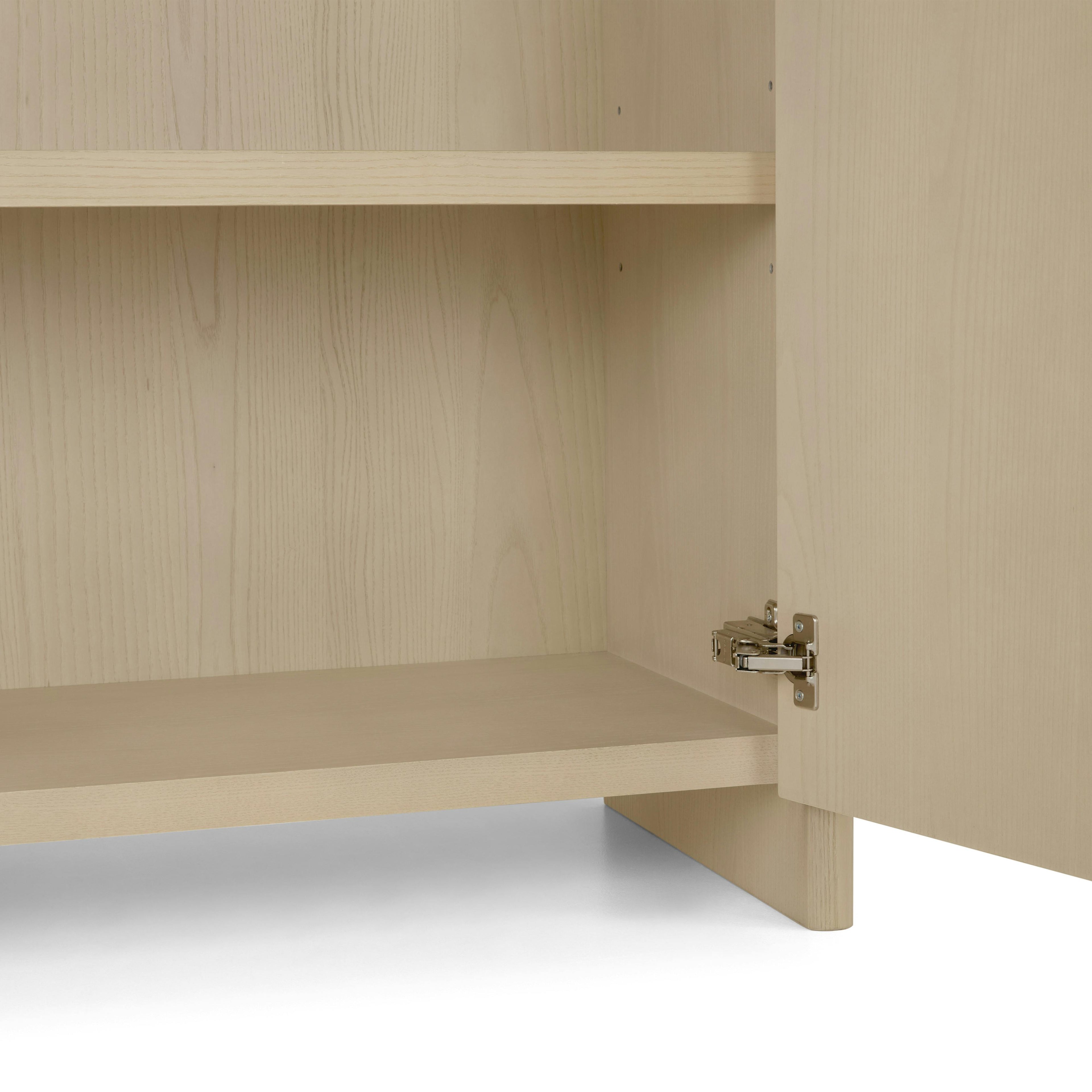 Faydra Natural Ash Wood Enclosed Bookcase Storage Cabinet | Article Coastal Furniture