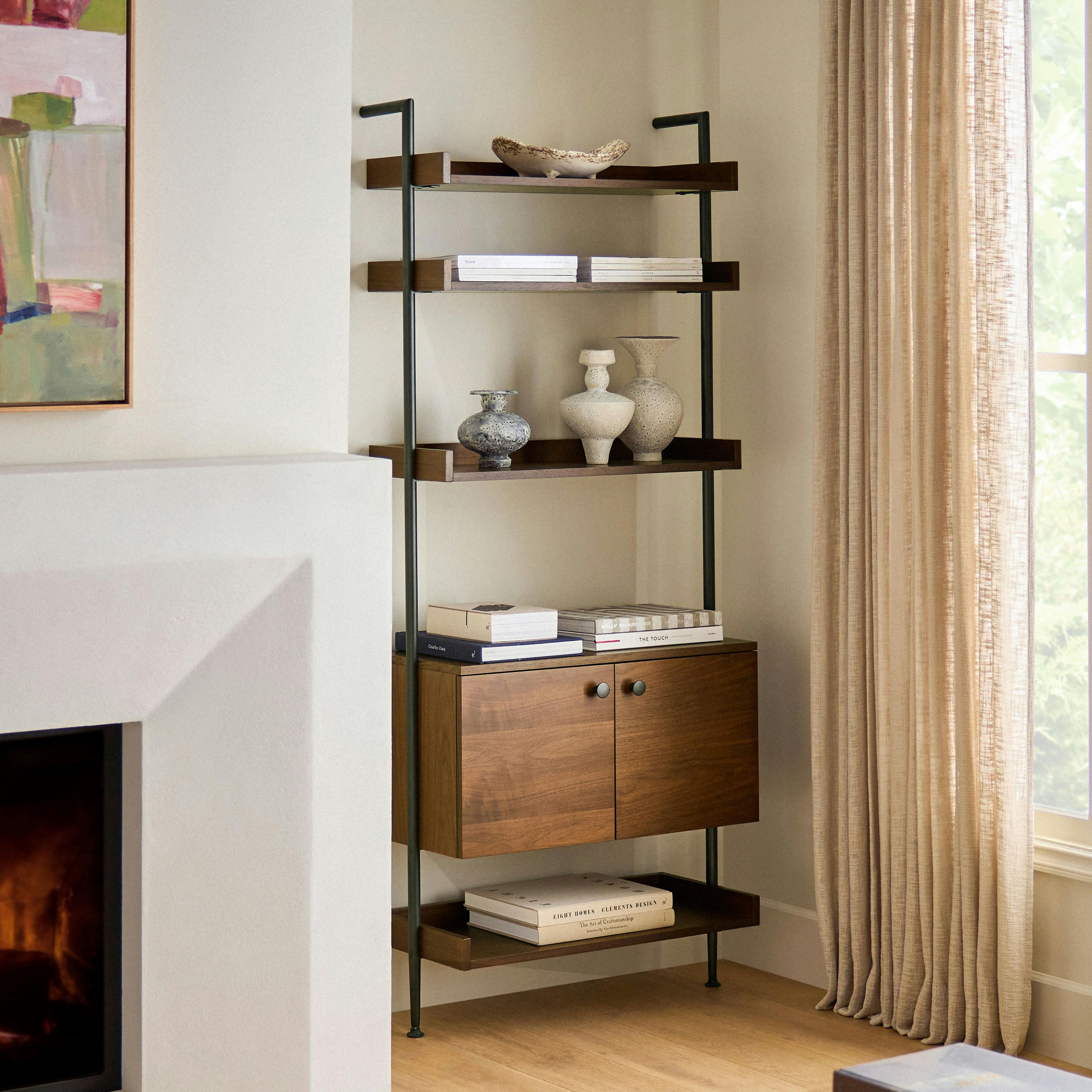 Newberry 31.25 Shelving Unit, Wide - Walnut