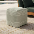 Mika 16 Indoor/Outdoor Pouf - Ridge Taupe