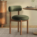 Munk Velvet Dining Chair - Smoked Oak and Hale Fir Green