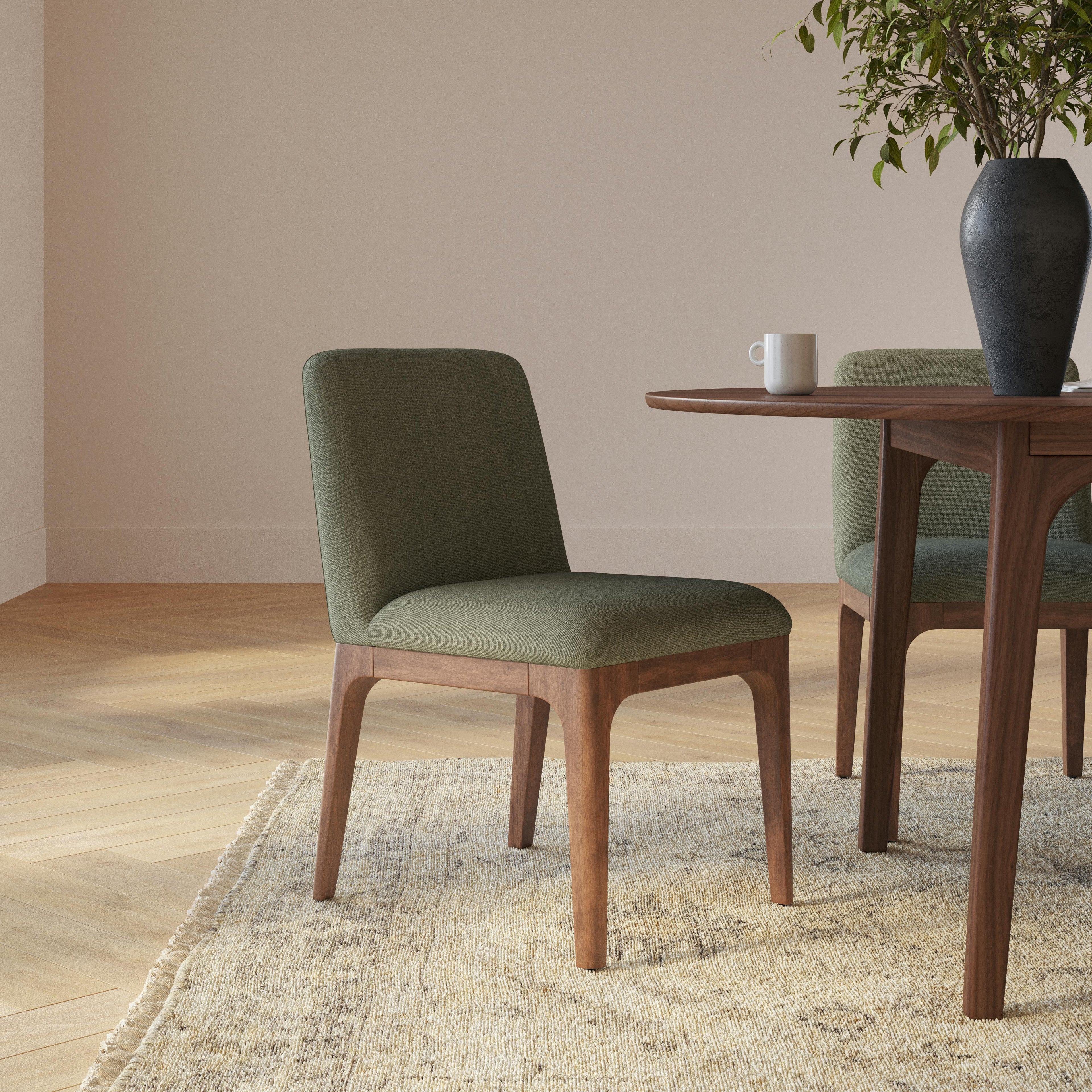 Rosin Dining Chair - Smoked Oak and Welsh Green