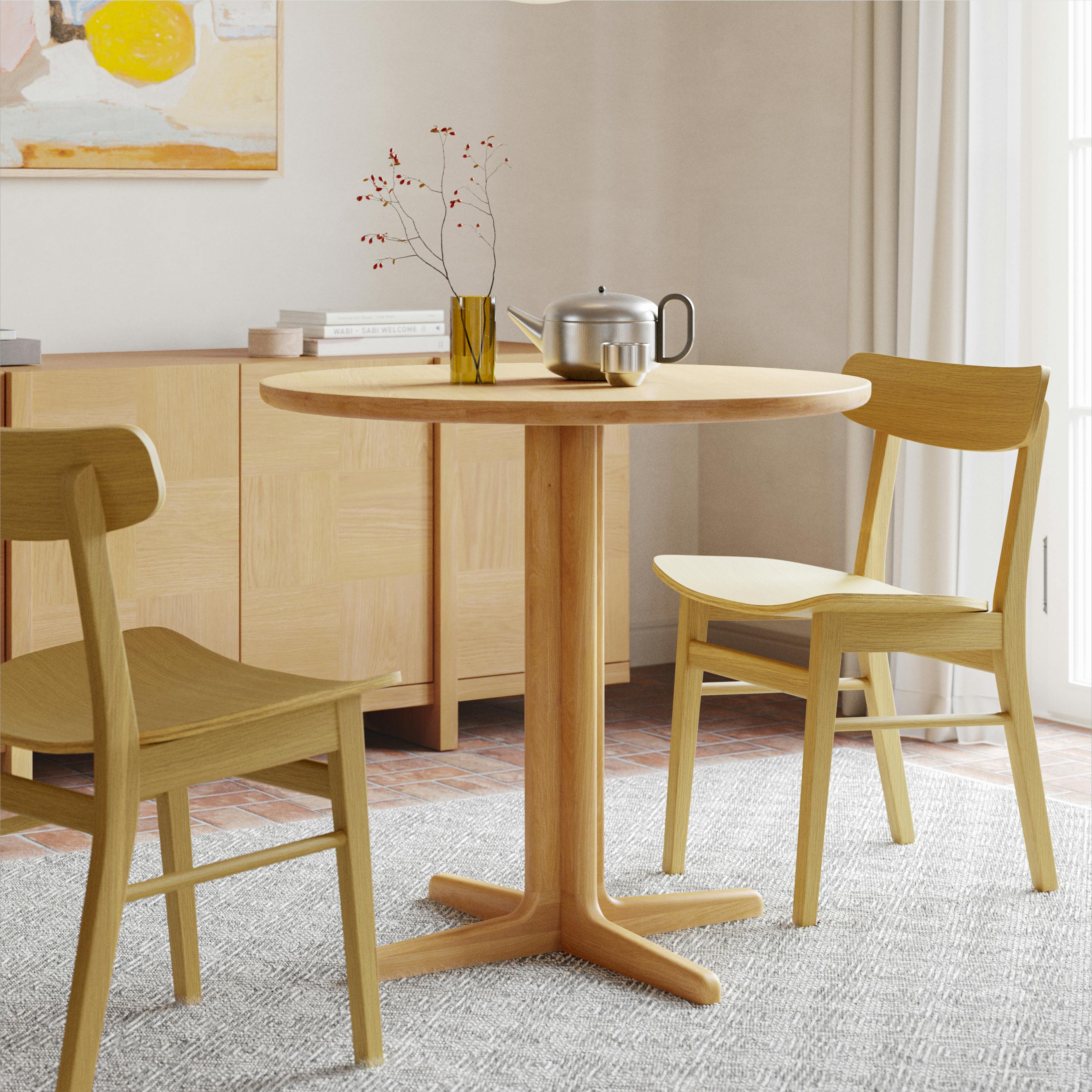 Odie Café Table - Natural Oak