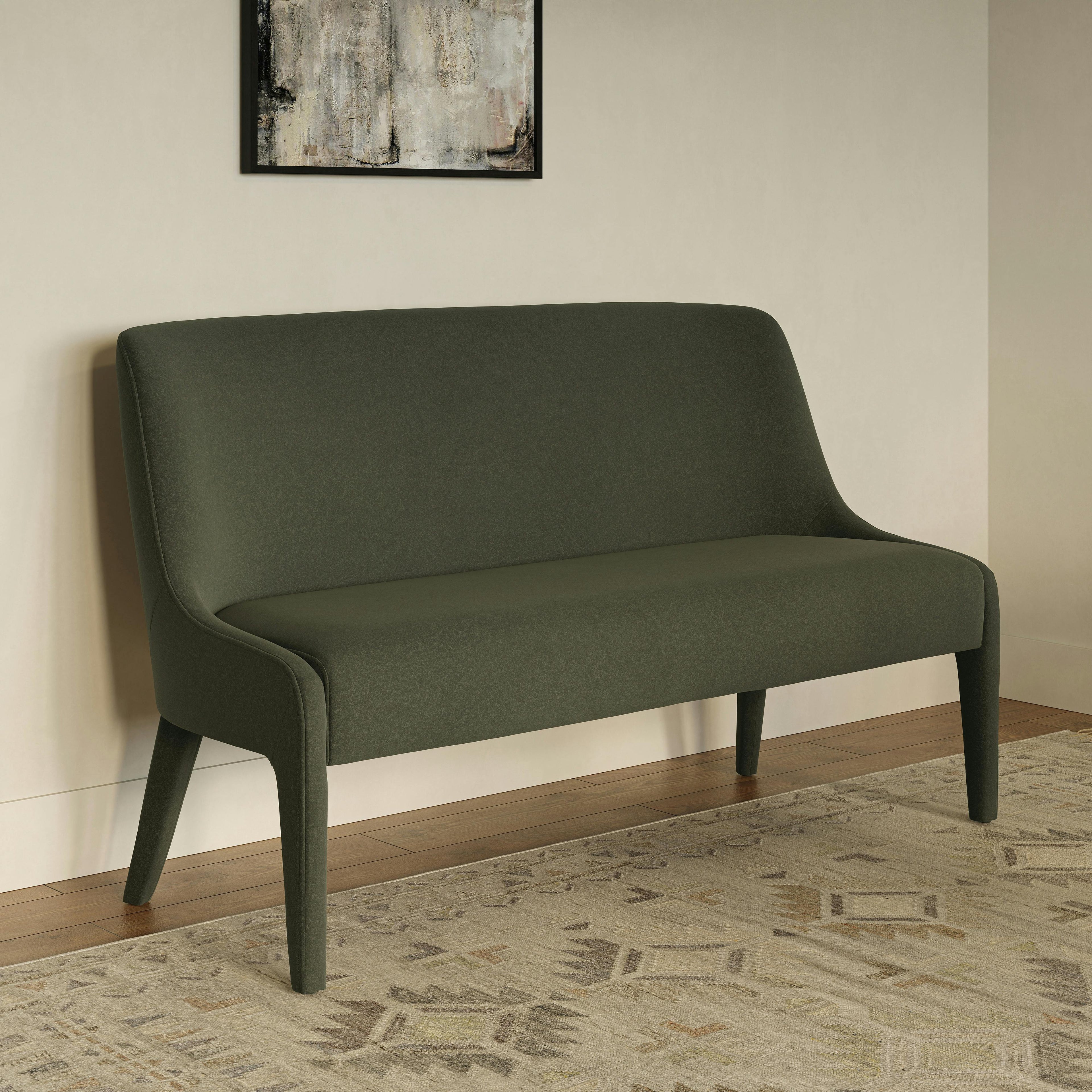 Renee 56 Bench - Felted Green