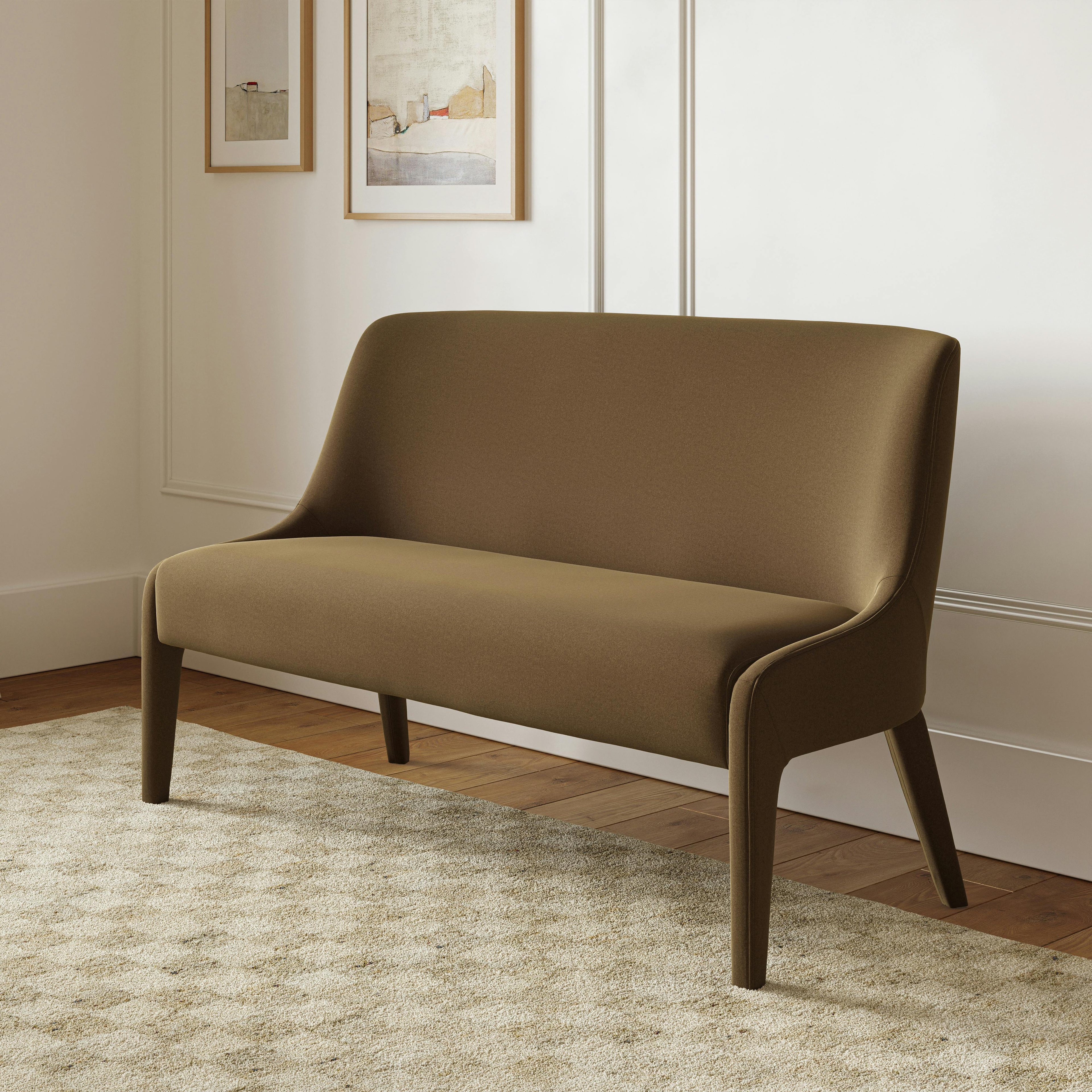 Renee 56 Bench - Felted Brown