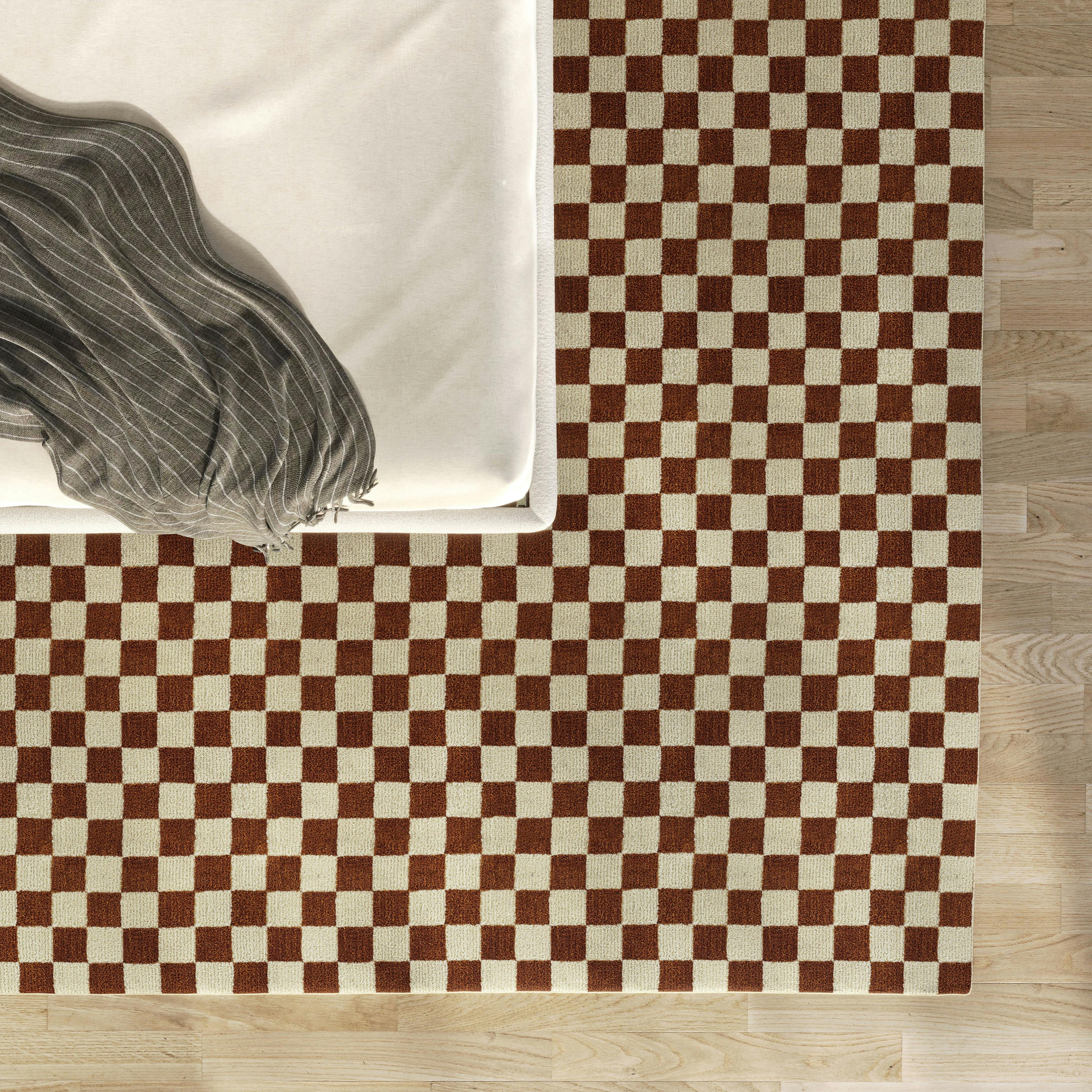 Murray 9 x 12 Wool Rug - Checkered Rust