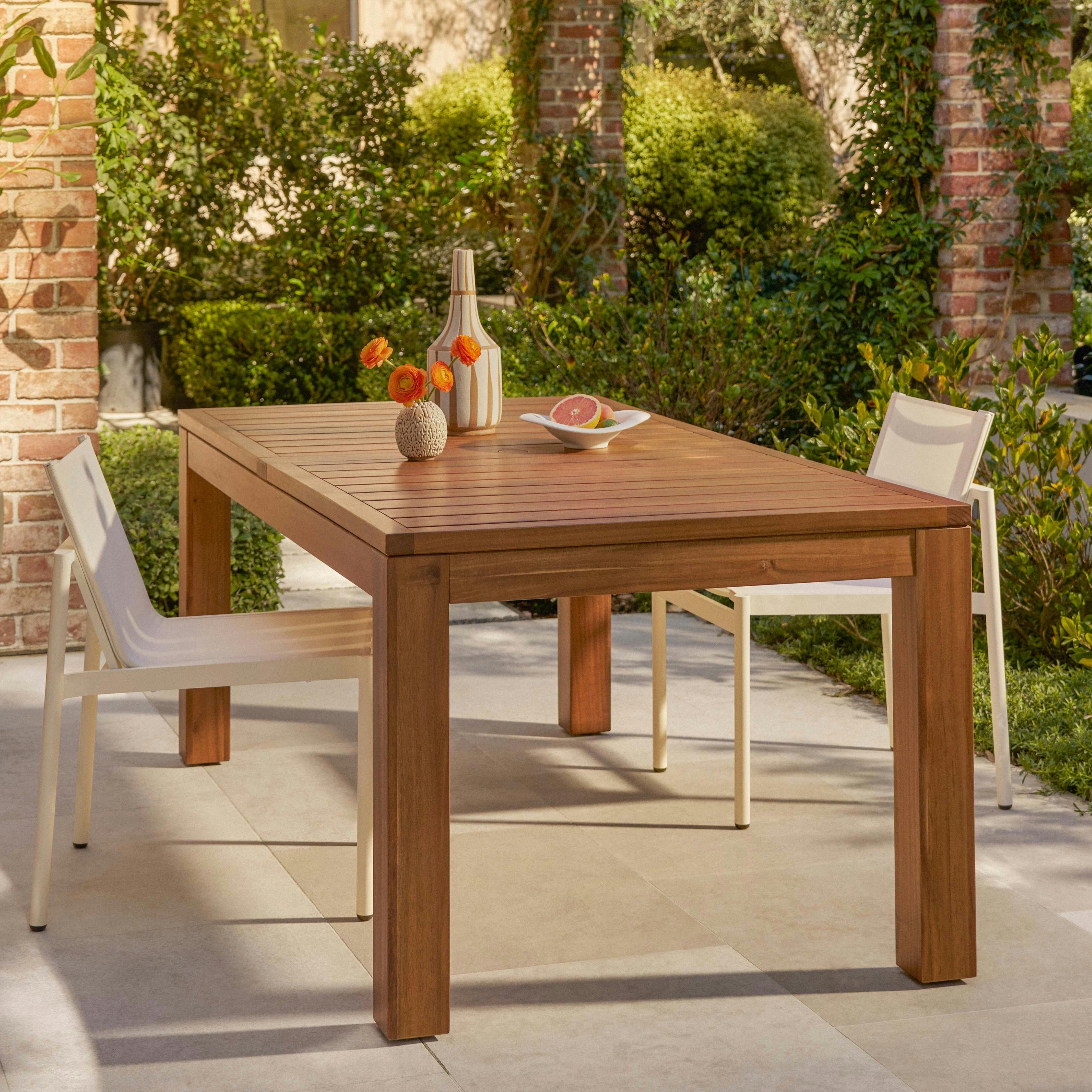 Avalon 74.5 - 98 Outdoor Extendable Dining Table - Acacia