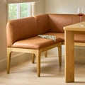 Rosin 34 Leather Armless Banquette - Natural Oak and Lucia Tan