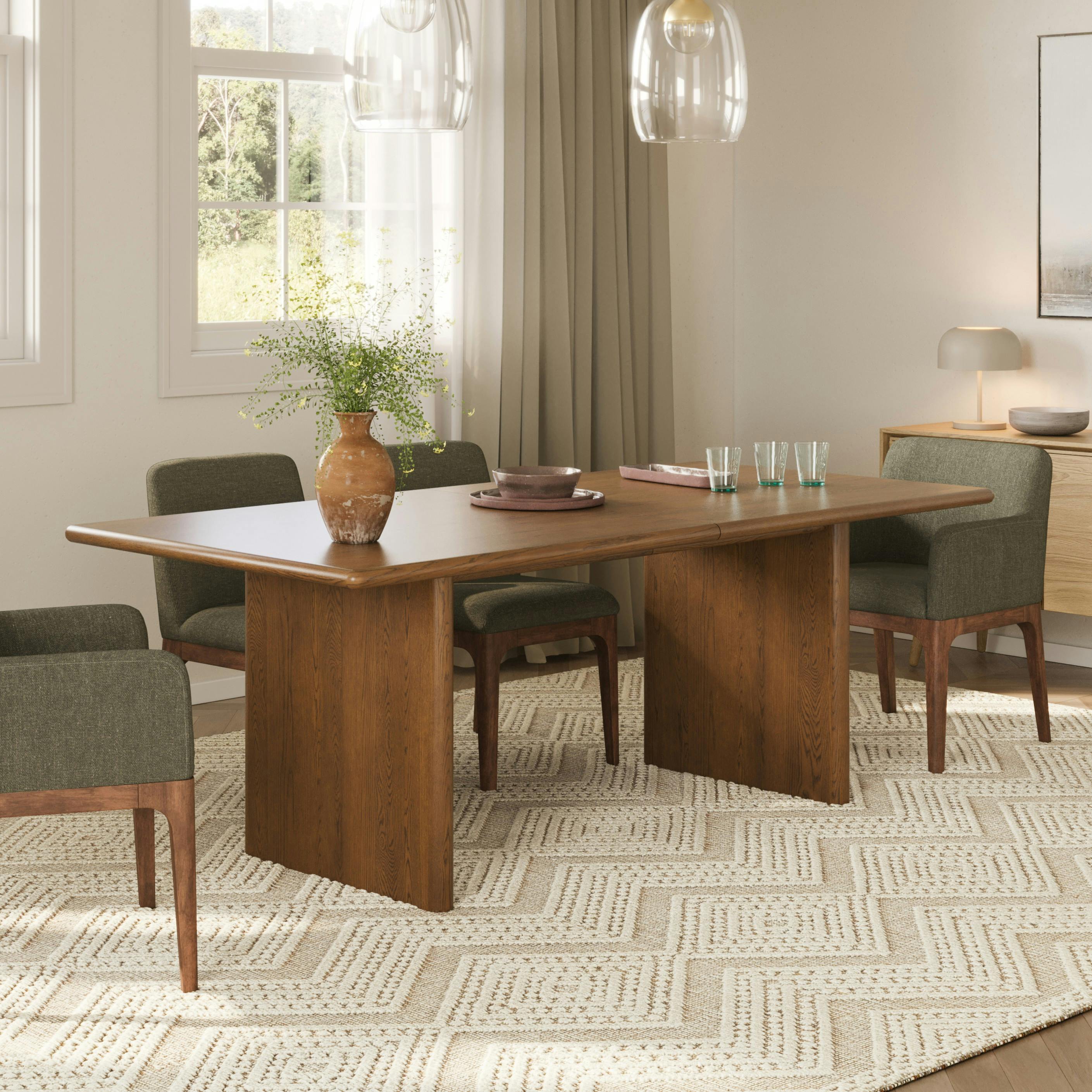 Torme 82.75 - 104.25 Extendable Dining Table - Smoked Oak