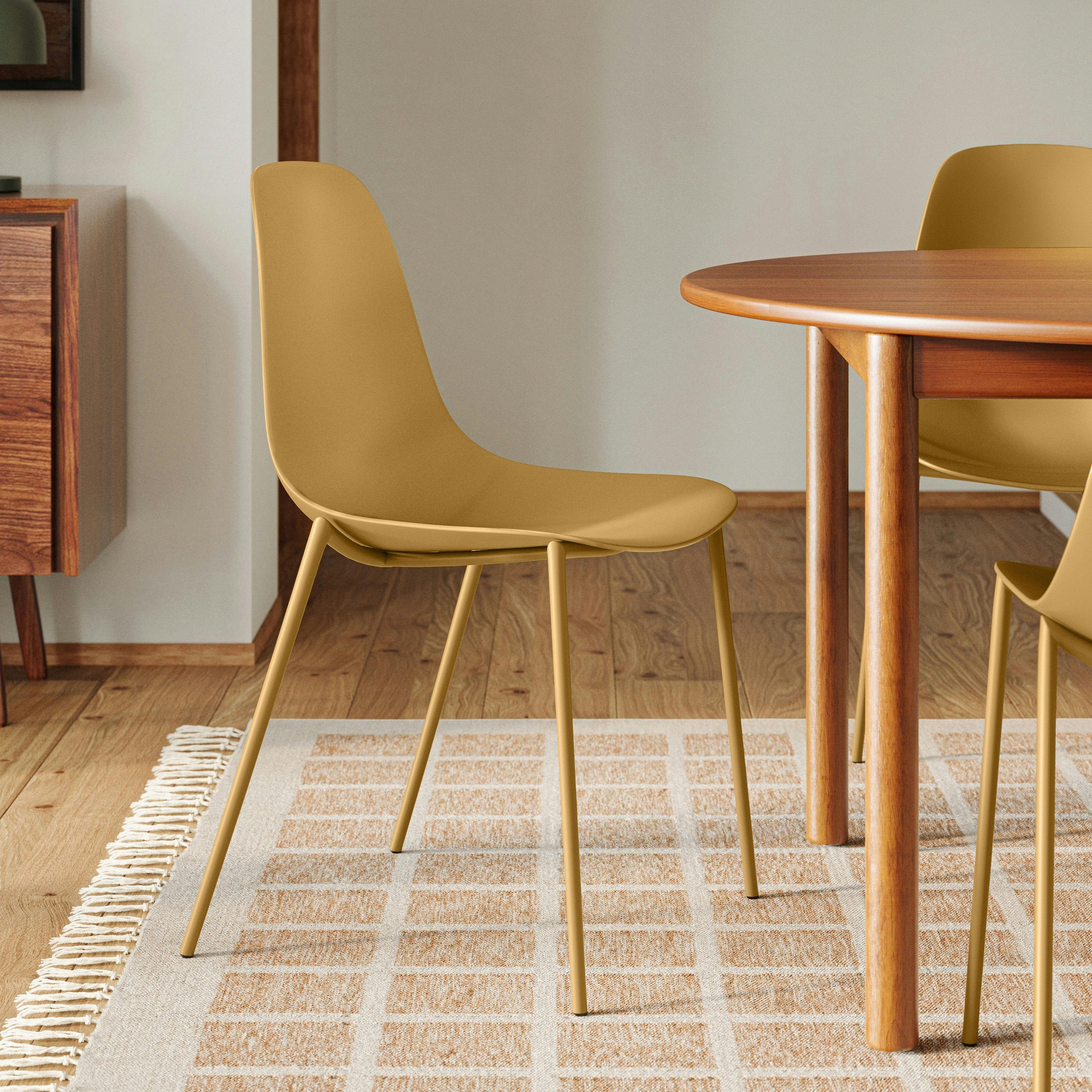 Svelti Dining Chair - Caramel Yellow