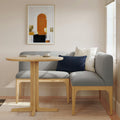 Rosin 55.75 Left Arm Banquette Set - Natural Oak and Hestia Gray