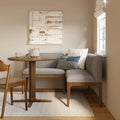 Rosin 55.75 Left Arm Banquette Set - Smoked Oak and Hestia Gray