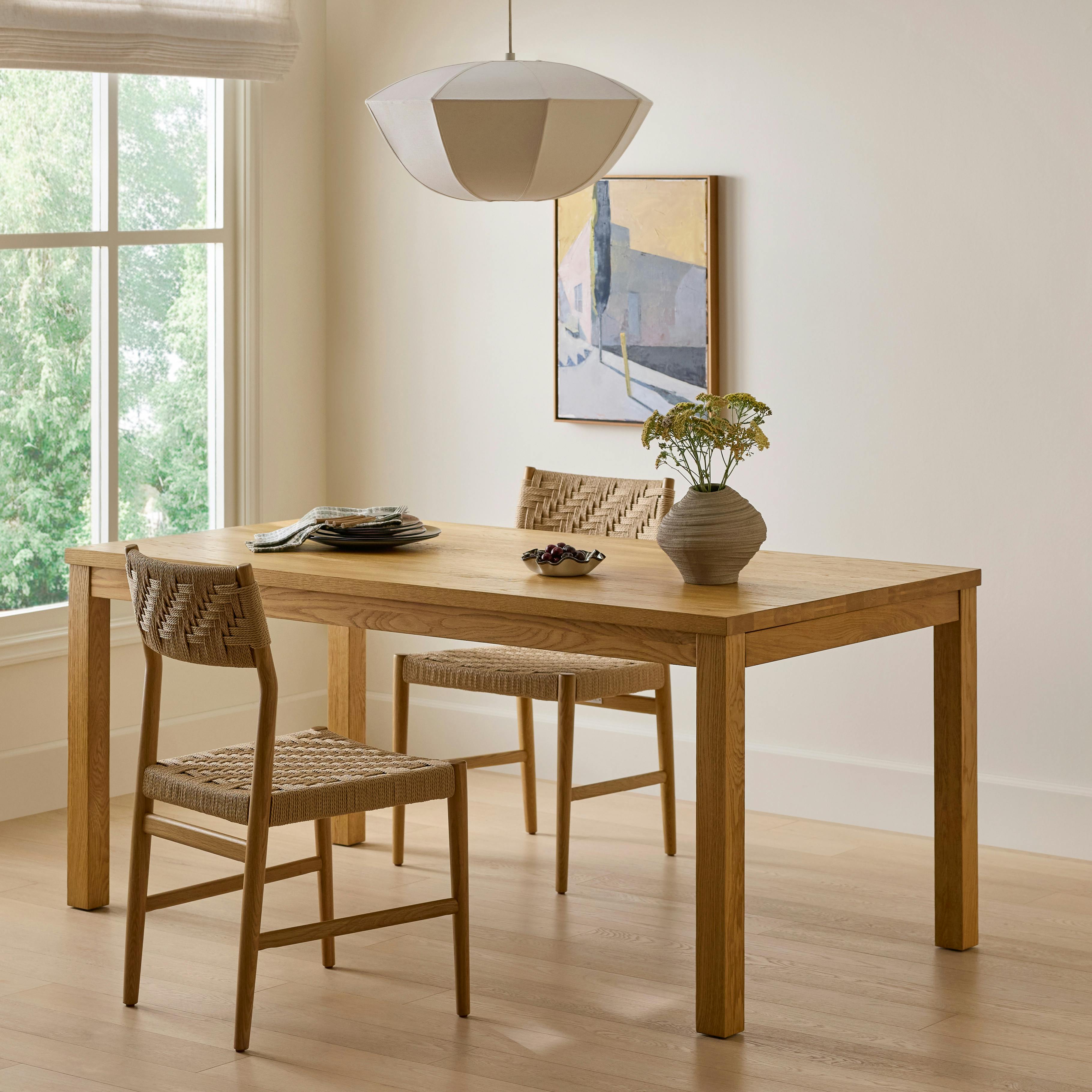 Ashford 67 Solid Wood Dining Table - Brushed Natural Oak