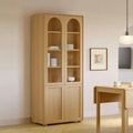 Emera 35 Glass Cabinet, Tall - White Oak
