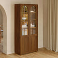 Emera 35 Glass Cabinet, Tall - Walnut