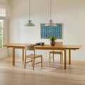 Ashford 84 - 120 Extendable Solid Wood Dining Table - Brushed Natural Oak